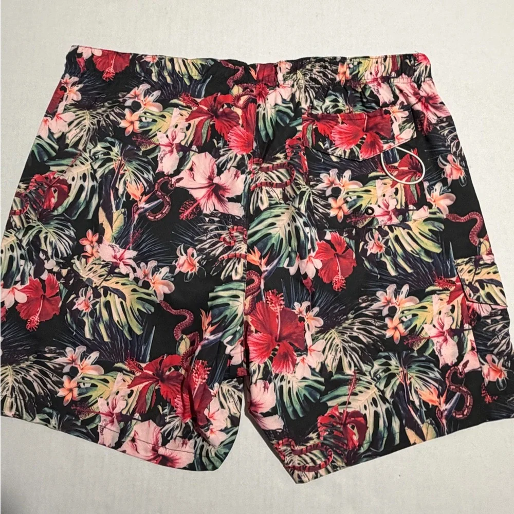 paisley & gray slim fit hawaiian style swim trunks shorts, men's‎ large #1344